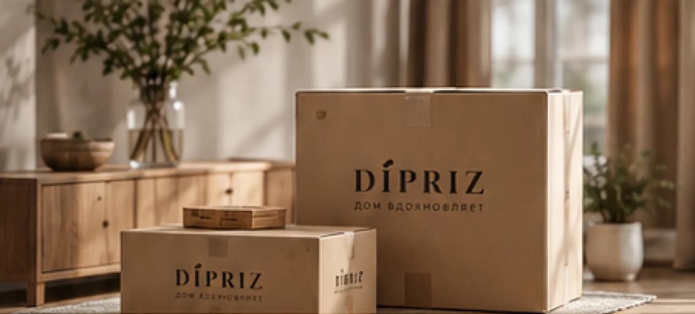 Коробки с мебелью DIPRIZ, готовые к доставке